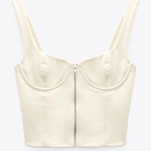 Zara Plush Corset Crop Top